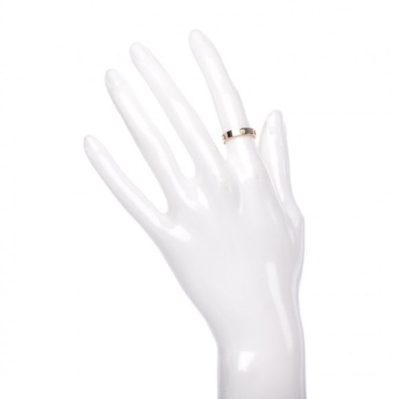 LOUIS VUITTON 18K Pink Gold Diamond Empreinte Band Ring - Picture 2 of 3